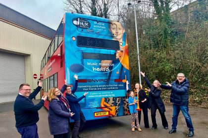Carousel Buses reveals branded bus in support of music academy