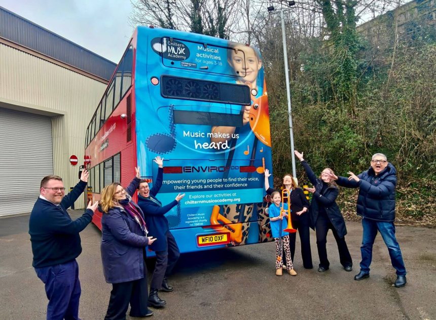 Carousel Buses reveals branded bus in support of music academy