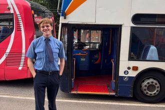 Stagecoach South West bus driver Rhys Stirling