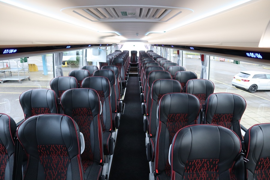 Interior view of Corbel Coaches Yutong GT14