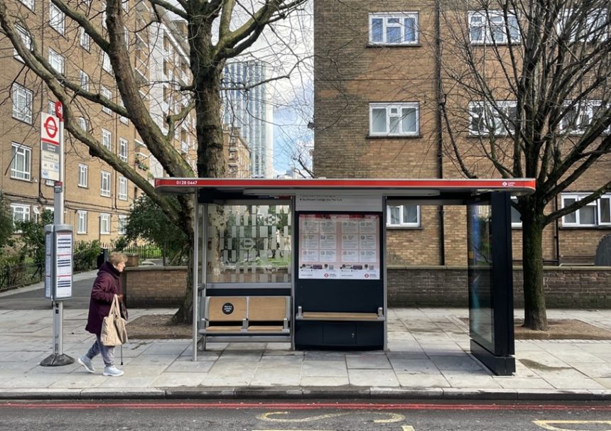 TfL opens 12-month trial of new bus stop shelter design approach