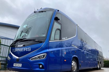 New Scania Irizar i8 arrives at Turners Coachways for sports team contract