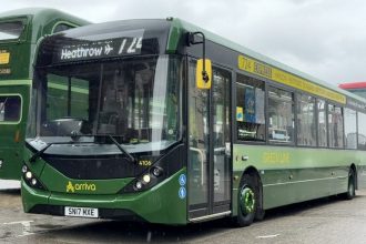 Green Line brand used by Arriva to mark 724 diamond anniversary