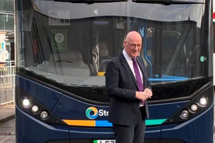 First Minister John Swinney at Inverness Bus Station £2 bus cap scotland (1)
