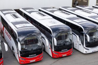 Coach-mounted solar panels benefit shown in operator pilot