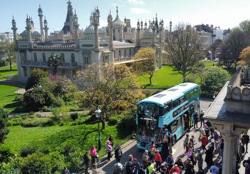 Brighton and Hove Buses launched Wrightbus StreetDeck Electroliner battery electric bus fleet