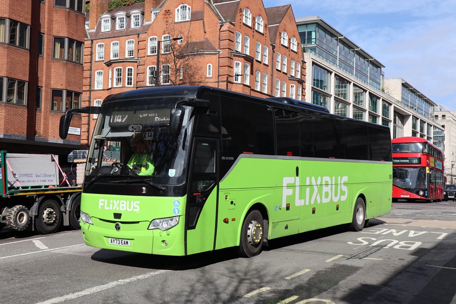 FlixBus UK Temsa coach in London