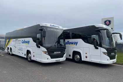 Galloway Coach Travel welcomes a Scania Touring tri-axle pair