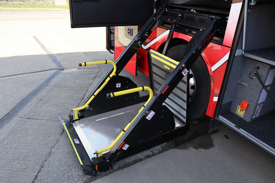 Passenger lift fitted to coach to satisfy PSVAR