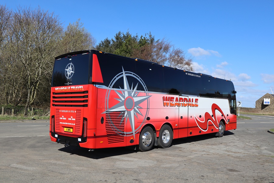 Van Hool T16 Astron coach of Weardale Motor Services