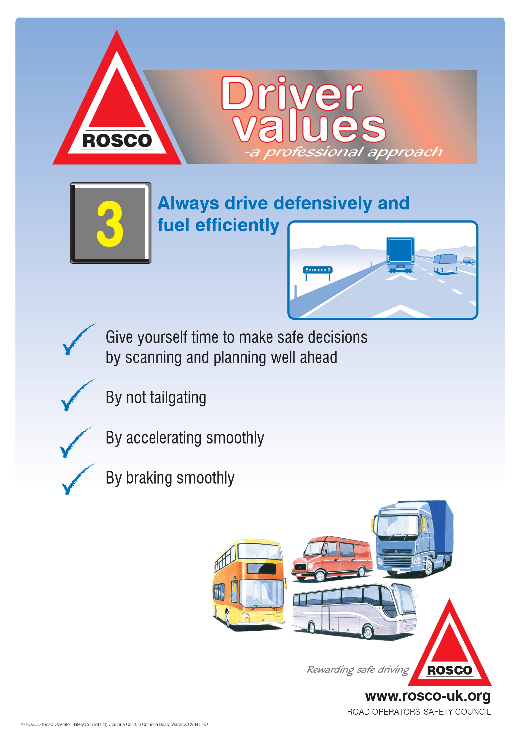 ROSCO provides safe driving information for drivers