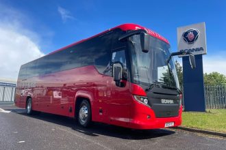 Aintree Coachline fleet welcomes a Scania Touring arrival