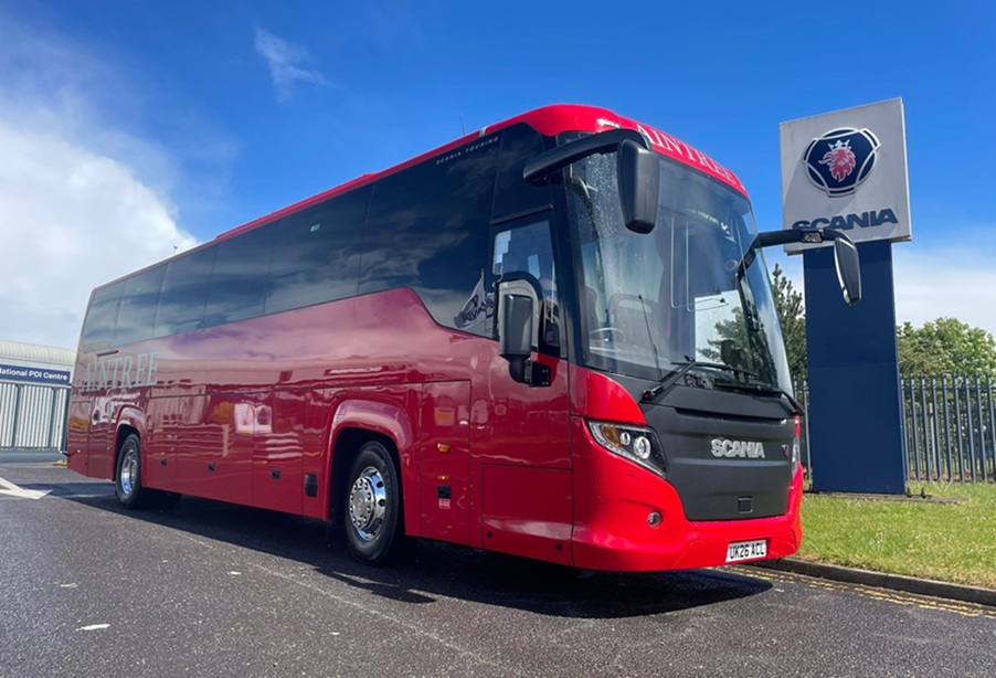 Aintree Coachline fleet welcomes a Scania Touring arrival