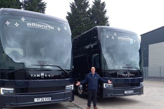 Astron T17 pair are first Van Hool T coaches for Ellisons Travel