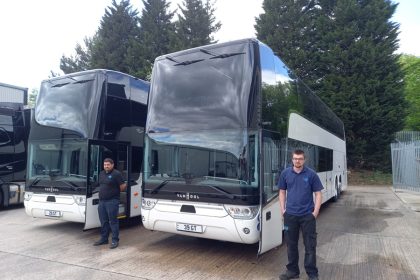 Two Van Hool TDX27 Astromega coaches join Grange Travel
