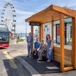 First UK examples of timber-built Bauer Milestone bus shelter debut