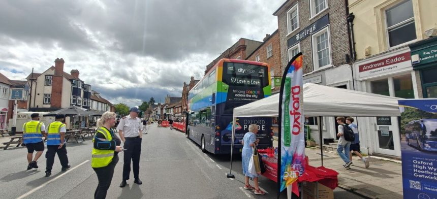 Oxford Bus Company supports Thame Pride with rainbow bus