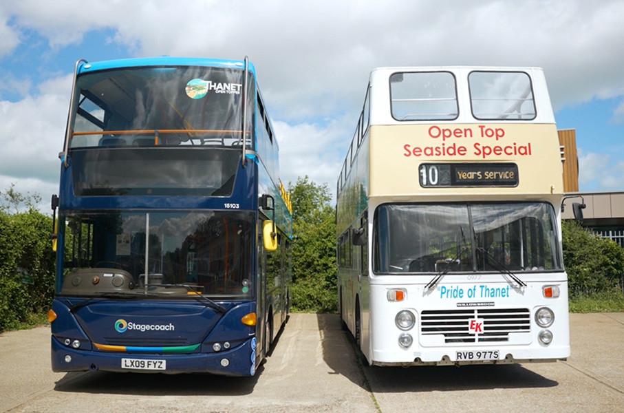 Stagecoach South East marks 10 years of Thanet open-top bus