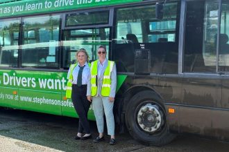 Jordan Hartford (left) and Jade Crace, two thirds of the all-women driver training team at Stephensons of Essex